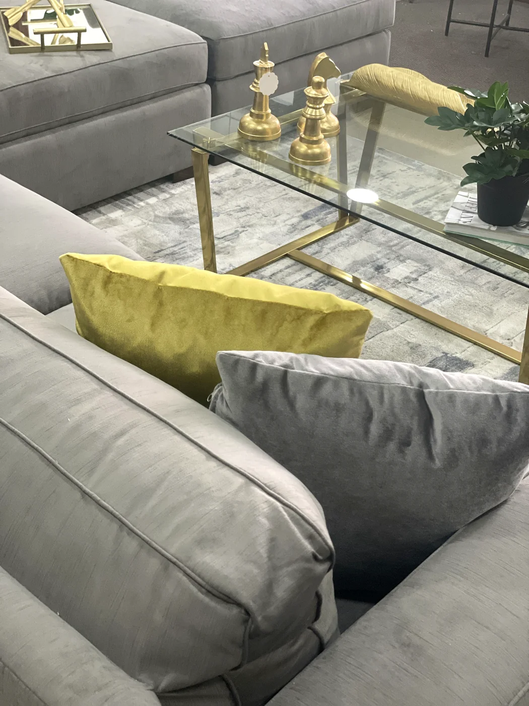 Sala gris sofisticada